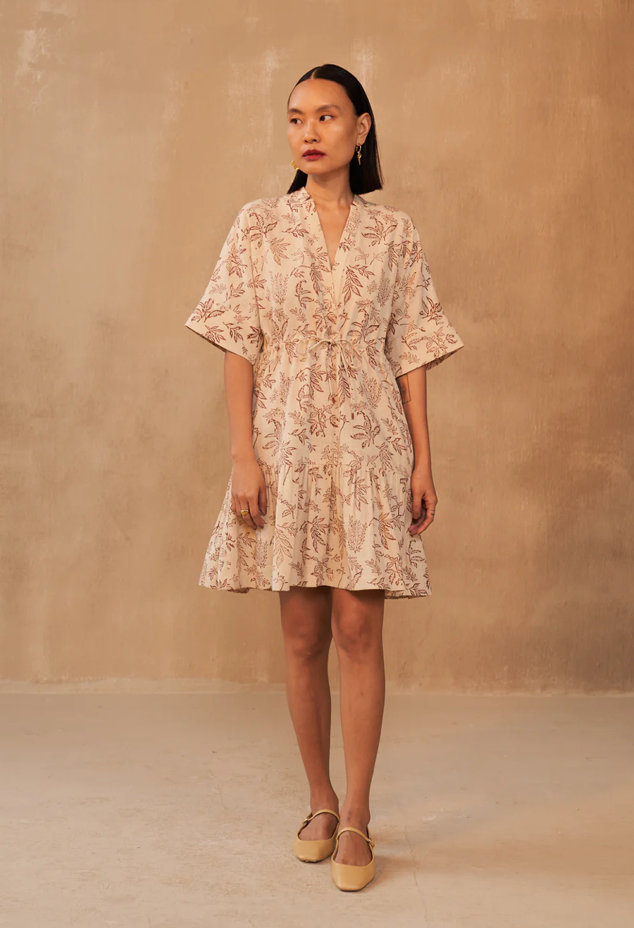 Leafy Bloom Kala Cotton Dress