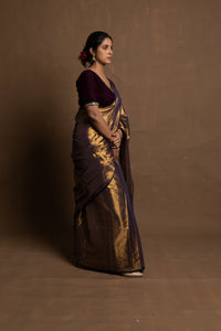 Alpadma I Gold  Handloom Tissue Saree