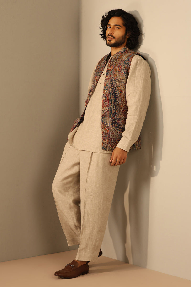 Arjun Fine Wool Silk Waist Coat
