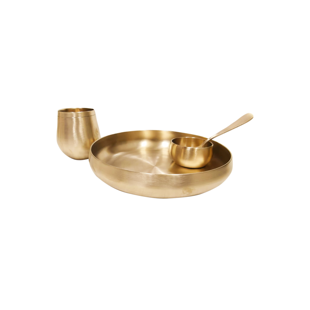 Bronze baby dinner set handcrafted kansa traditional toxin-free safe tableware Mitti Lifestyle
