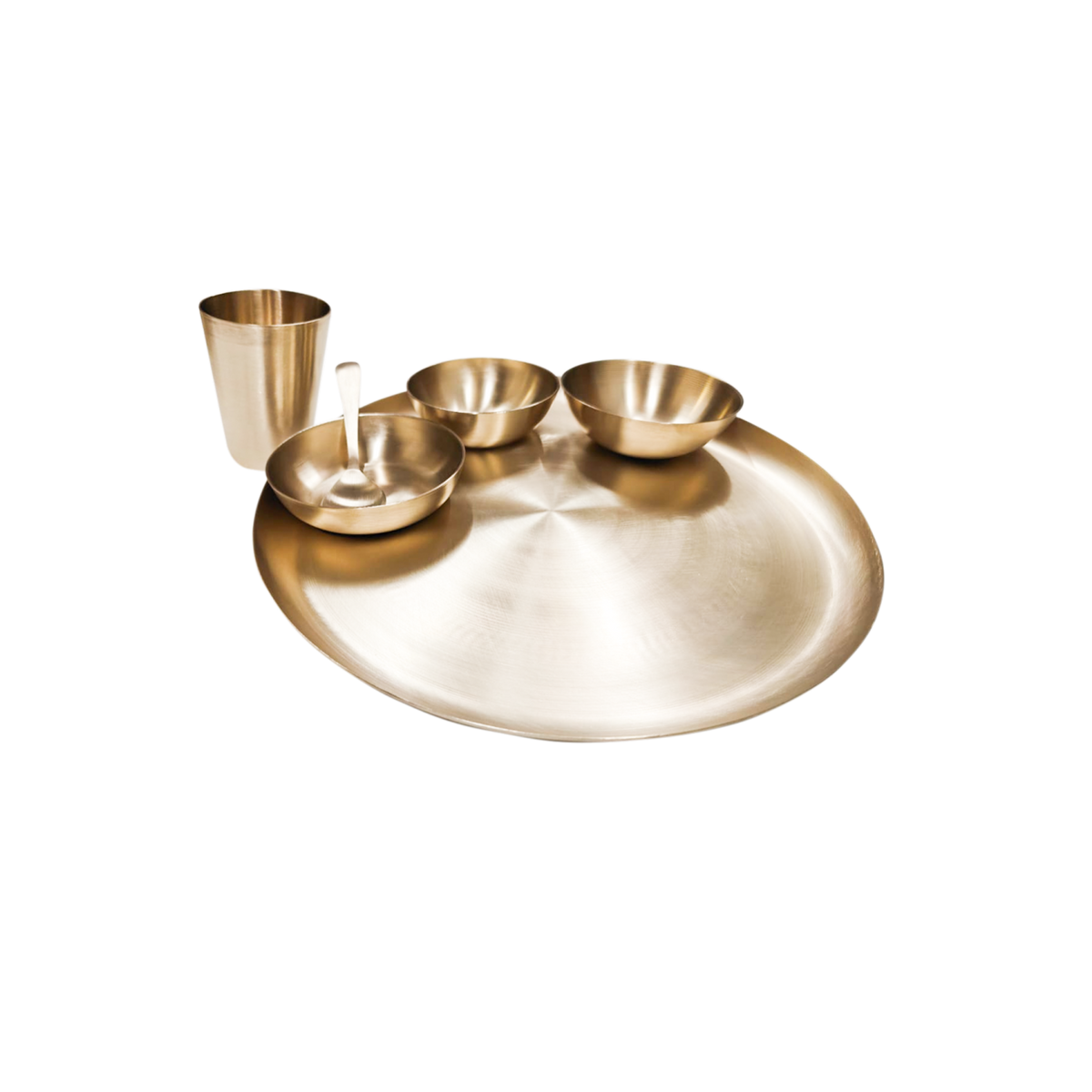 Kesari bronze dinner set handcrafted kansa traditional elegant toxin-free tableware Mitti Lifestyle