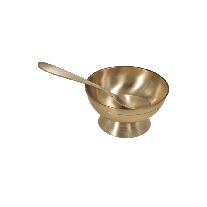 Kansa bronze ice cream serving set handcrafted traditional elegant tableware Mitti Lifestyle