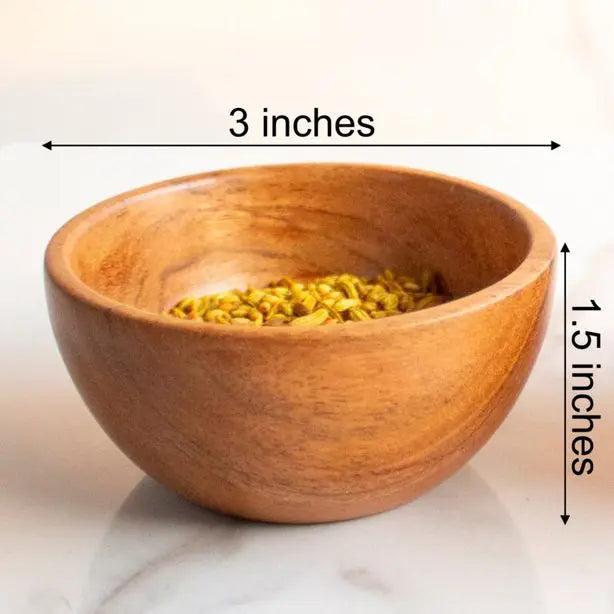 Baby Bowls (Set of 2) |Brown | Acacia Wood