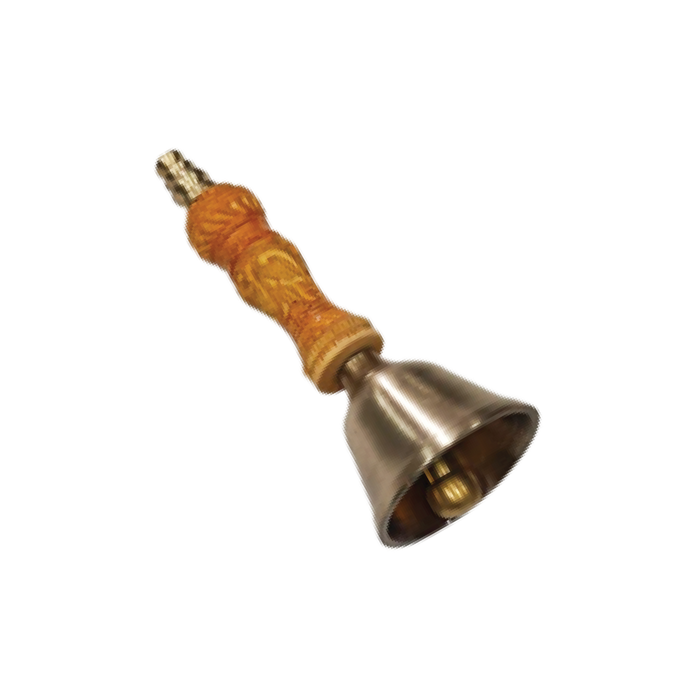Kansa bronze hand bell handcrafted traditional puja ritual sacred resonant Mitti Lifestyle