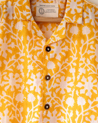 ‘Boogie’ yellow floral hand block print mal mal coord set