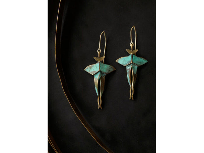 lunamoth textured dangle