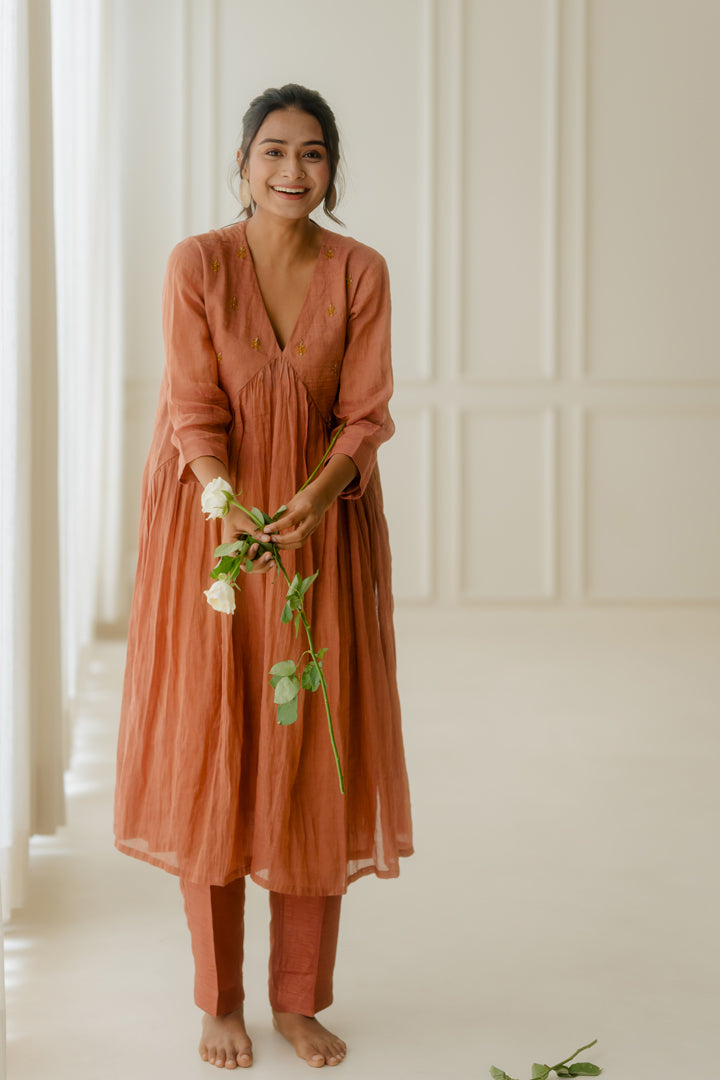 Rusty Elegance Kurta Set