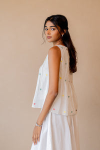 Noor top fourth view natural cotton The Woven handcrafted women's India Mitti Lifestyle