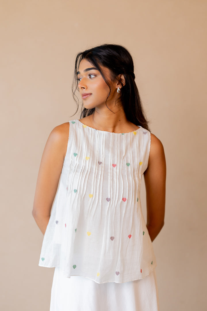 Noor top back view women's handcrafted India artisan sustainable conscious