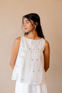 Noor top back view women's handcrafted India artisan sustainable conscious