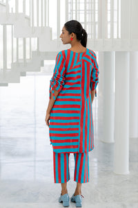 Poppy and Blue Stripe Co-Ord