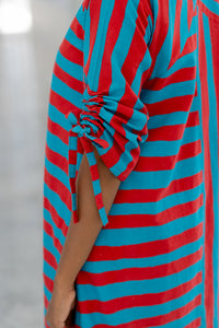 Poppy and Blue Stripe Co-Ord