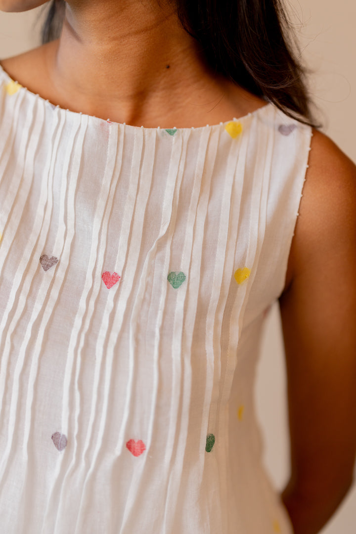 Noor top detail women's handcrafted cotton artisan India ethical conscious