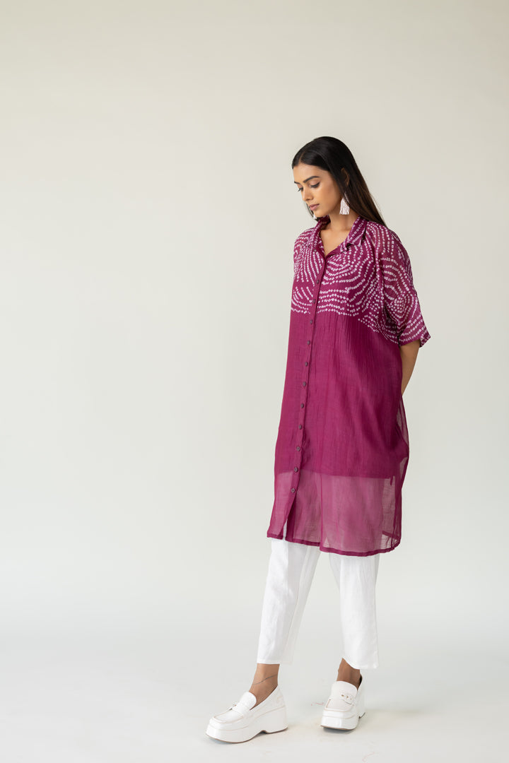 Berry Swirl Bandhani Tunic