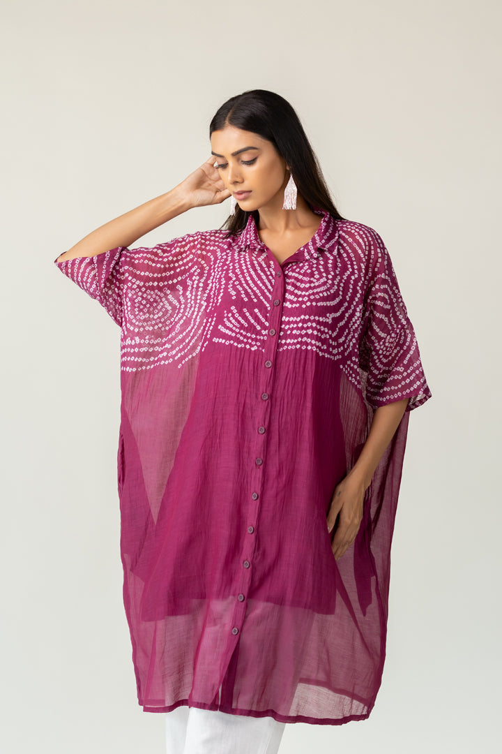 Berry Swirl Bandhani Tunic