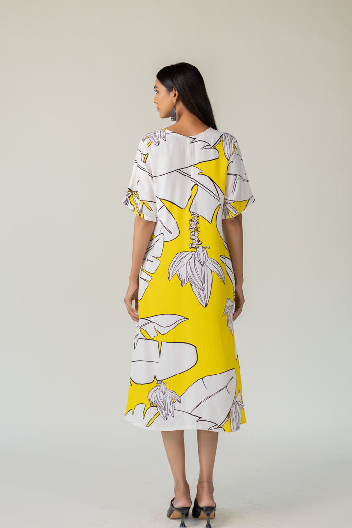 Sunfruit Sketch Crepe Dress