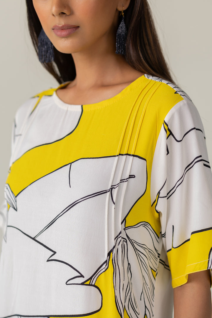 Sunfruit Sketch Crepe Dress