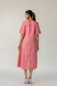 Blush Panelled Dress