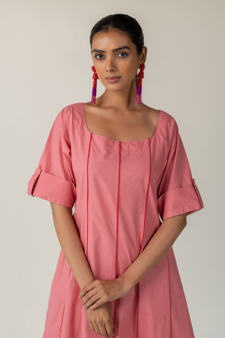Blush Panelled Dress