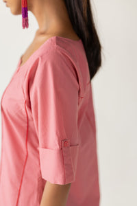 Blush Panelled Dress