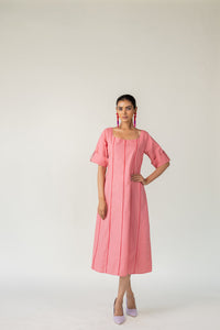 Blush Panelled Dress