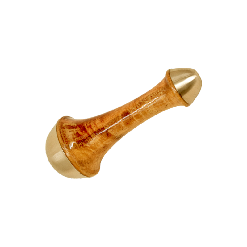 Handmade kansa bronze double-sided massager — toxin-free ayurvedic wellness tool for mindful living