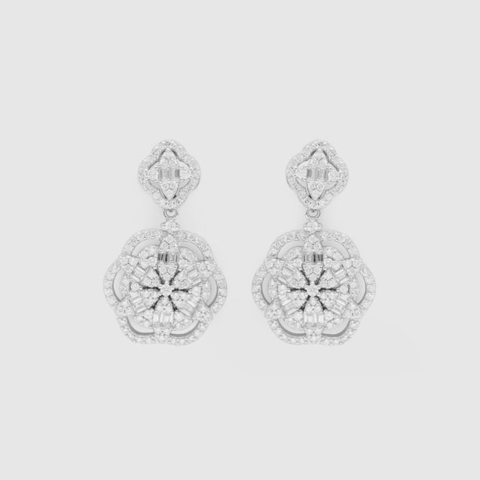 Earrings Flower Diamond Earrings