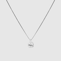 Square Diamond Necklace With Earrings