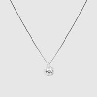 Square Diamond Necklace With Earrings