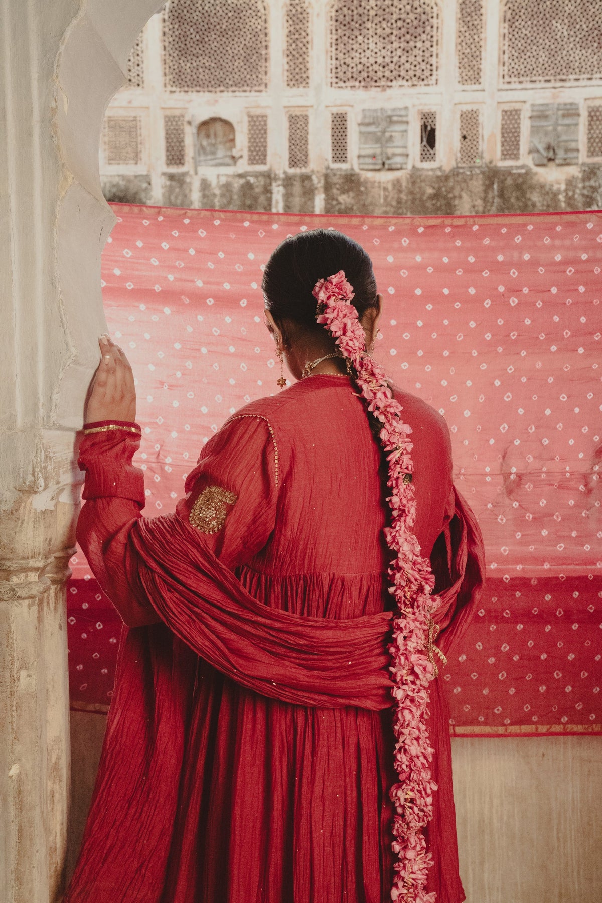 RED ANGRAKHA DRESS