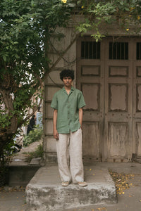 Do me a Solid - Green linen shirt