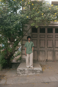 Do me a Solid - Green linen shirt