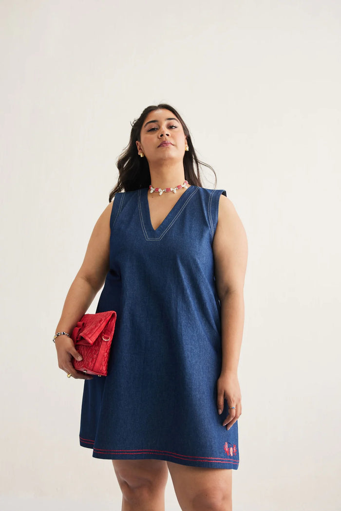 Deep Blue Sustainable Denim Dress
