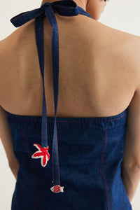 Deepwater Denim Halter Top