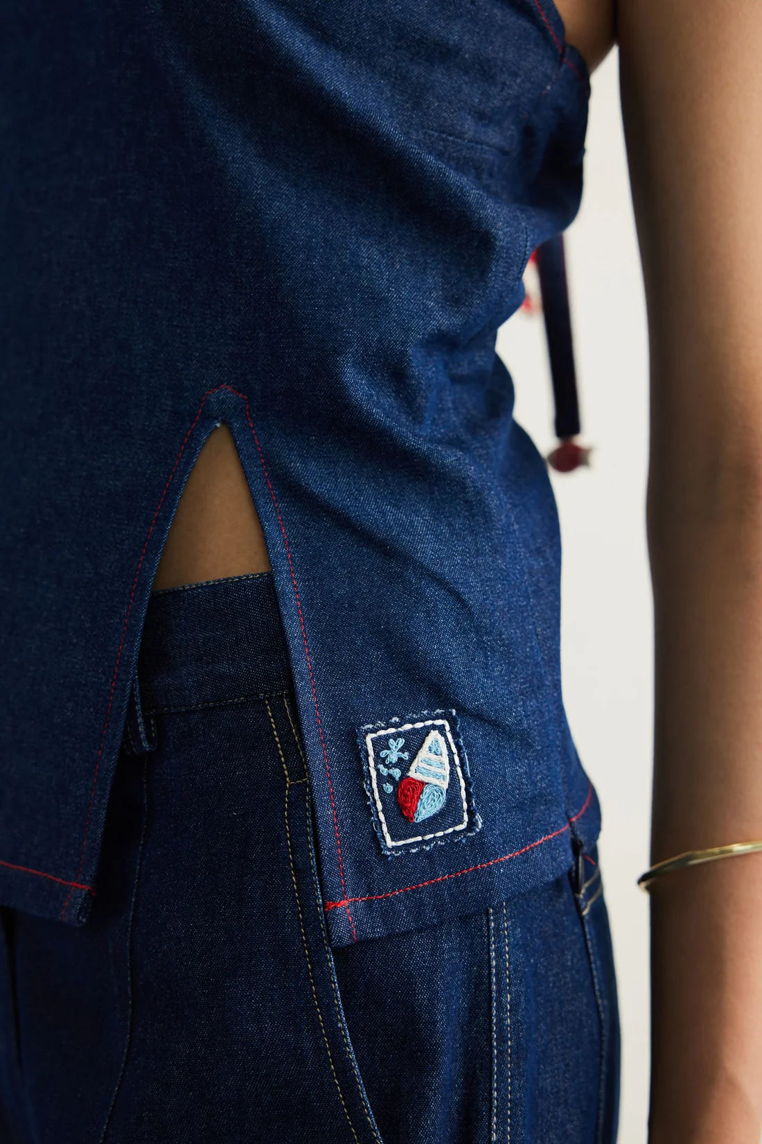 Deepwater Denim Halter Top