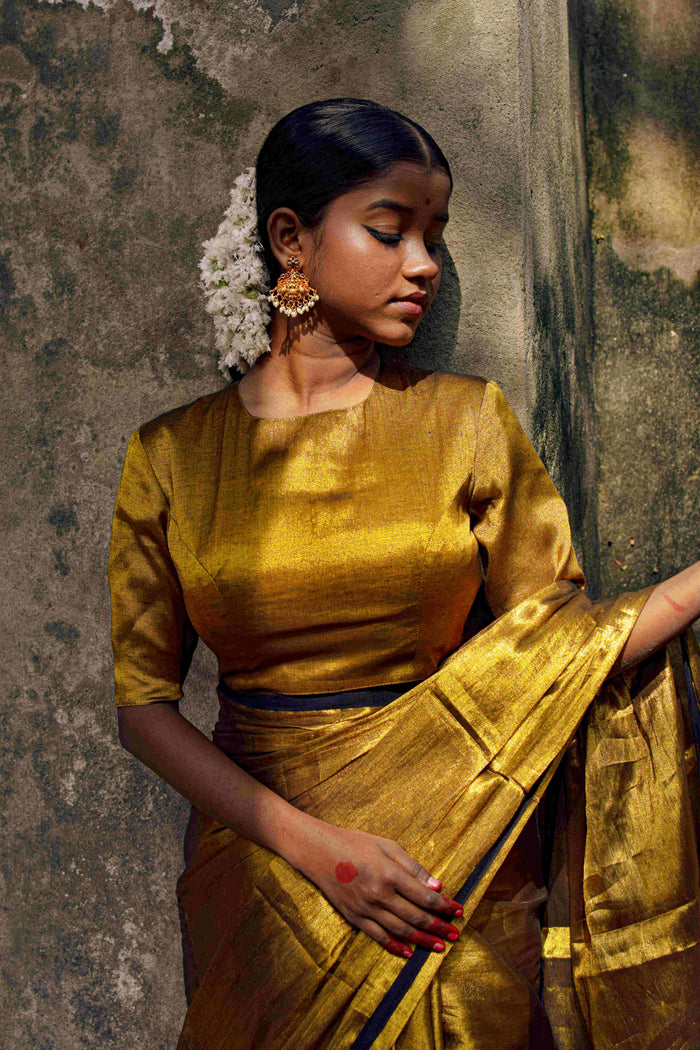 DIL SONA HAI I GOLD TISSUE DESIGNER BLOUSE