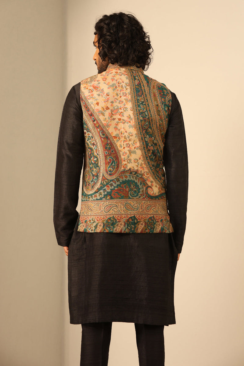 Amav Fine Wool Silk Waist Coat