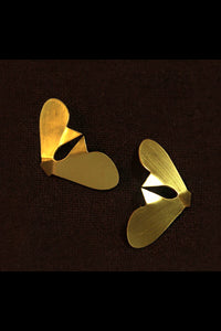 Else-wear Earwear Dookdi — artistic sculptural earrings close-up, handcrafted artisan wearable art jewelry