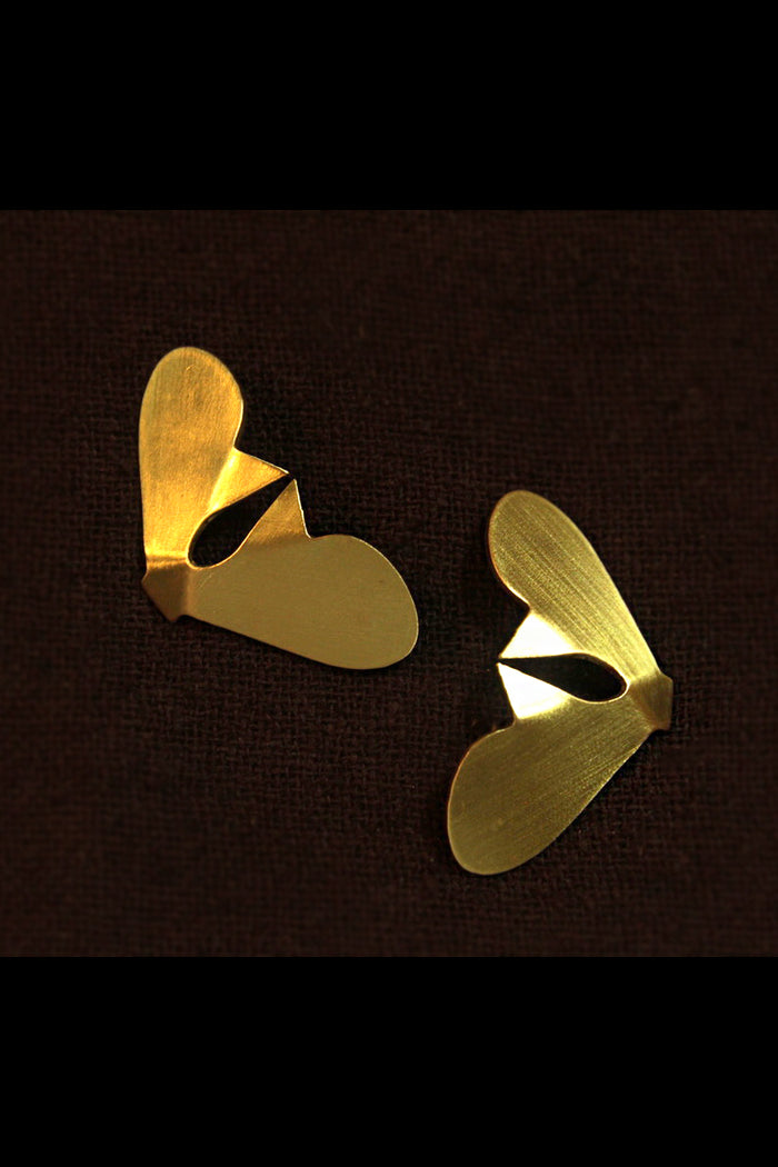 Else-wear Earwear Dookdi — artistic sculptural earrings close-up, handcrafted artisan wearable art jewelry