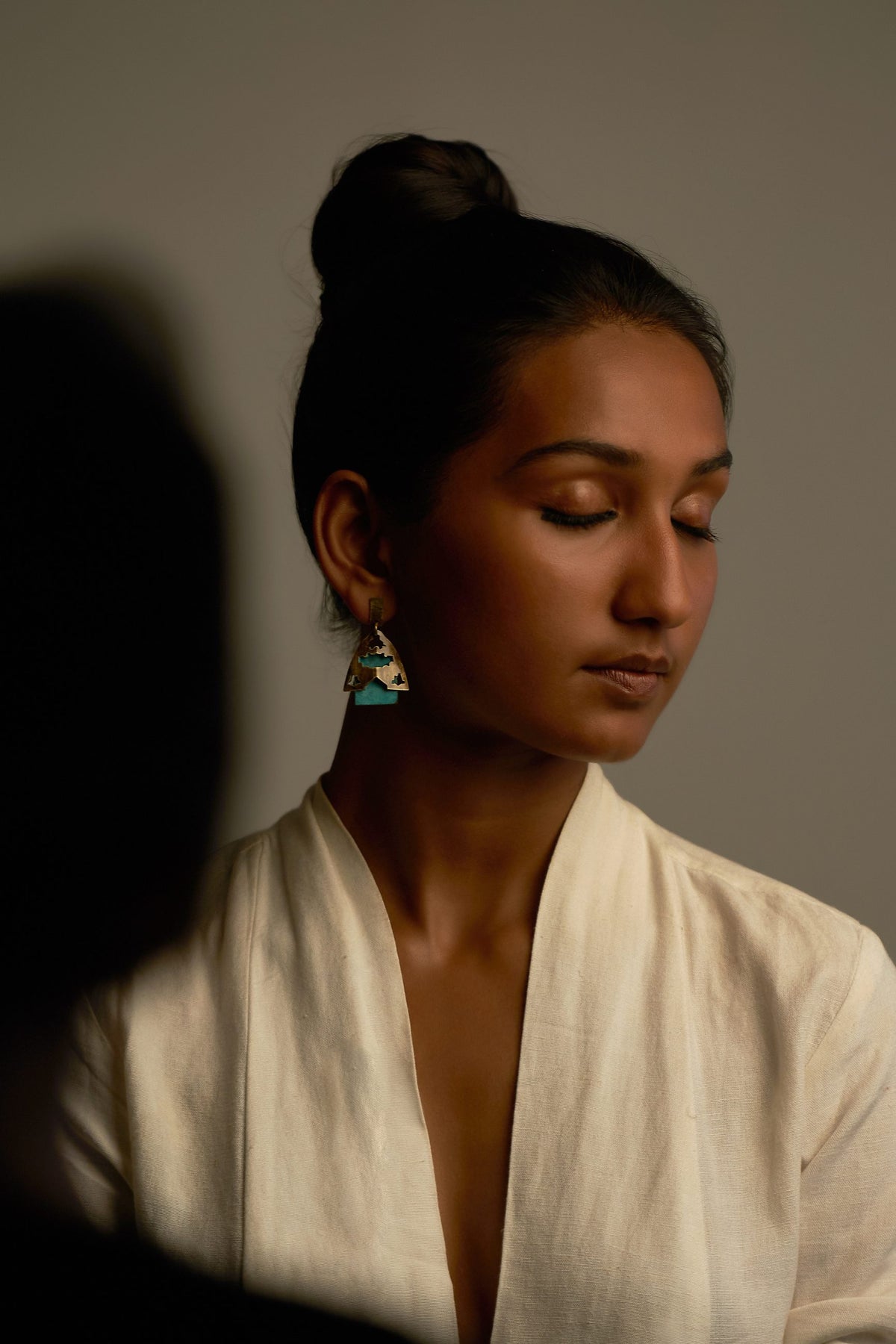 Else-wear earwear 5 Dookdi handcrafted brass sculptural earrings artisan India