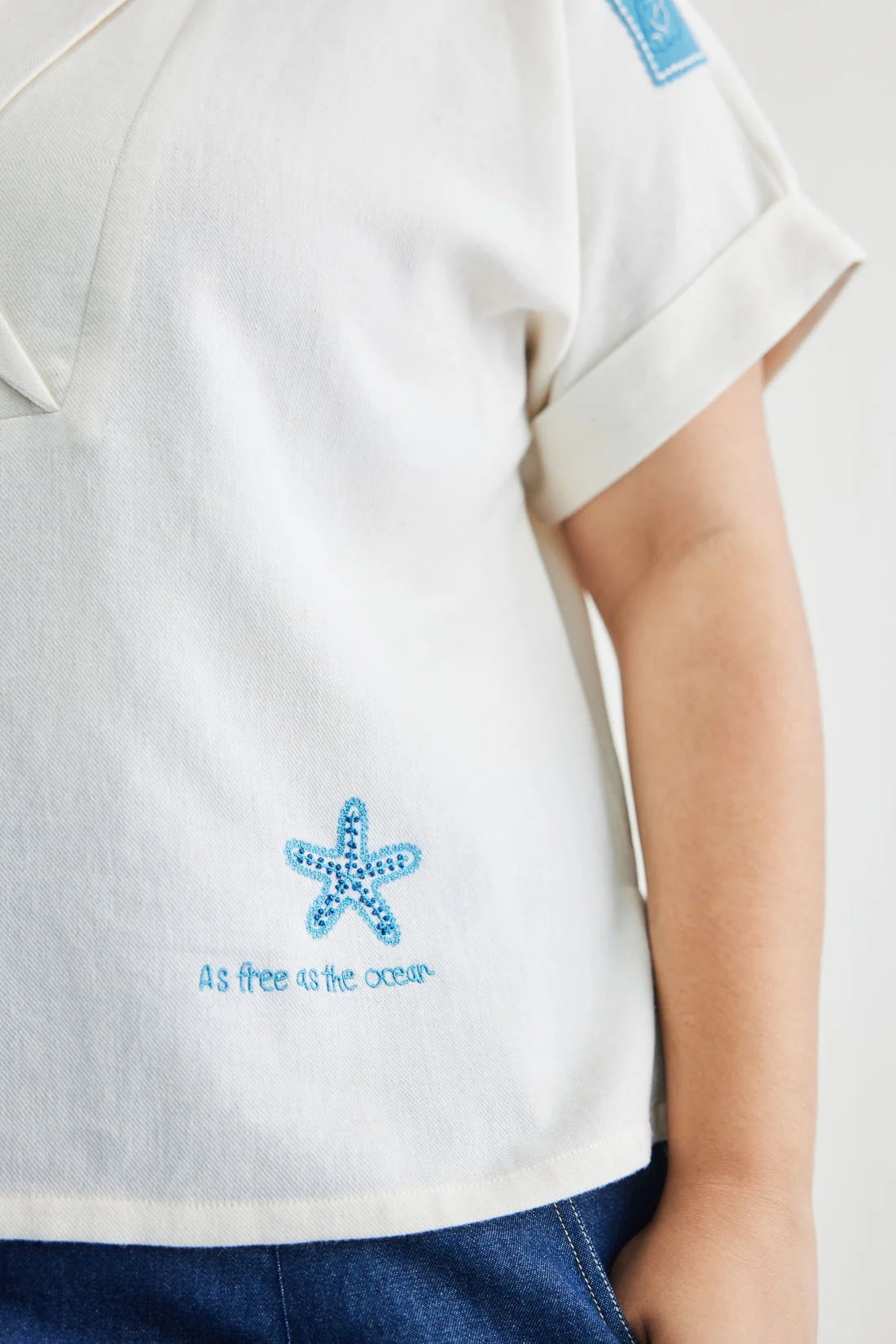 Free As The Ocean Handwoven Twill Top
