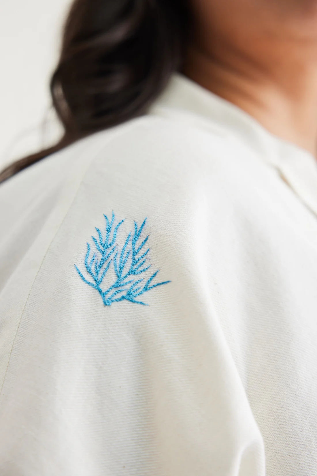 Free As The Ocean Handwoven Twill Top