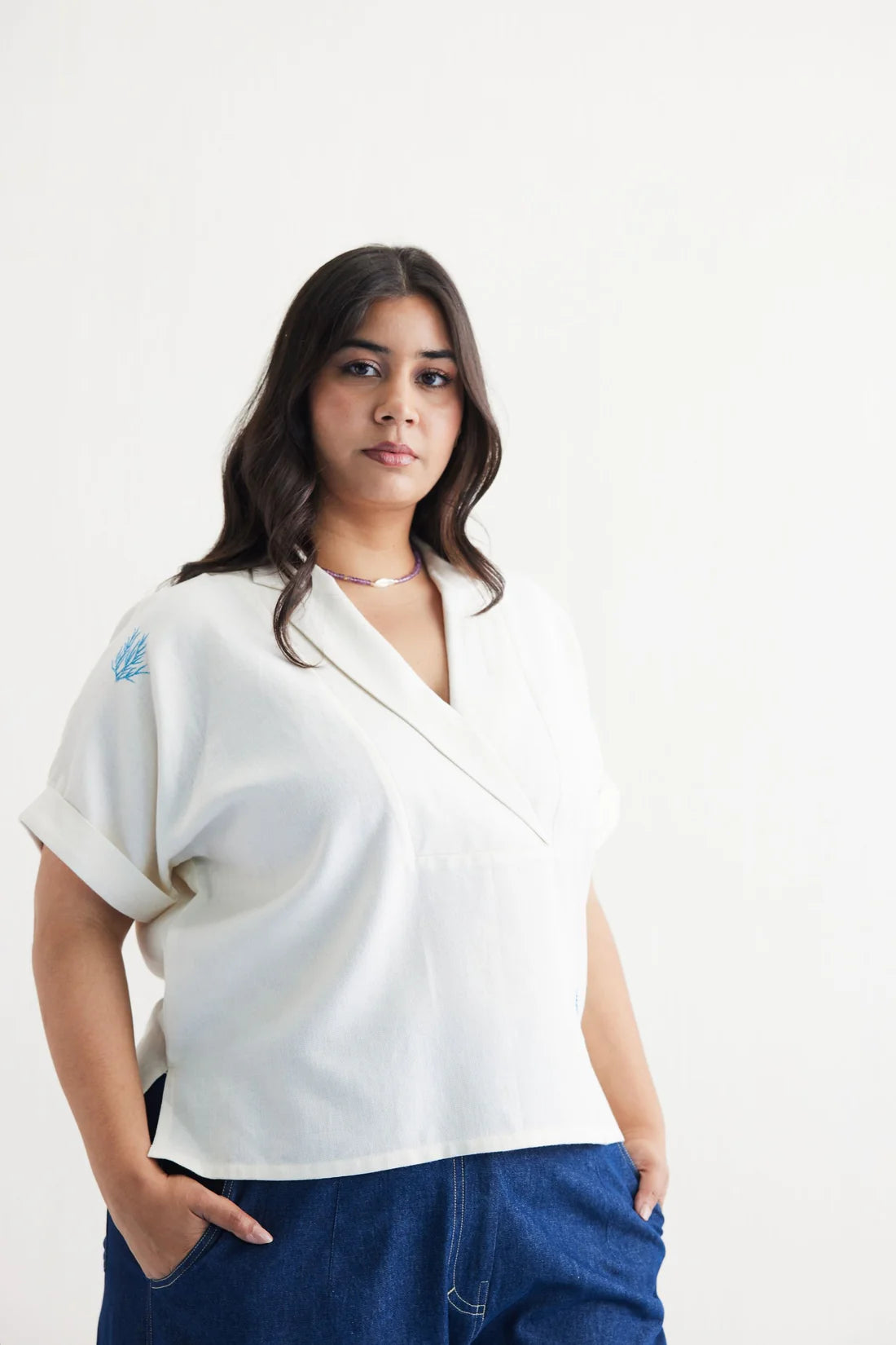 Free As The Ocean Handwoven Twill Top