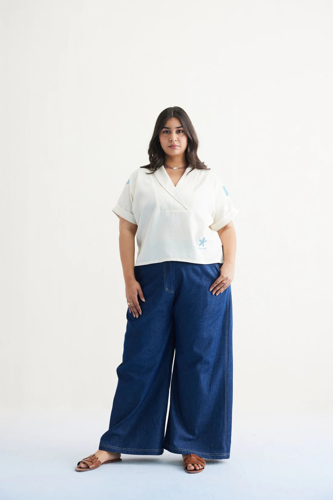 Free As The Ocean Handwoven Twill Top