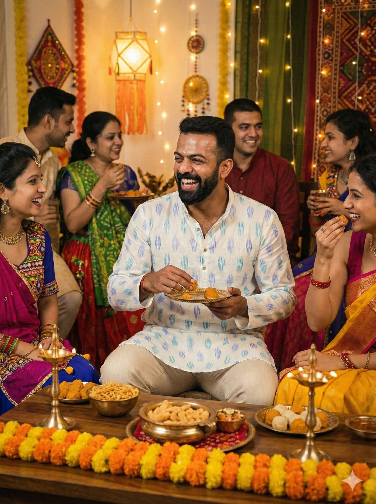 Ethnic White Printed kurta