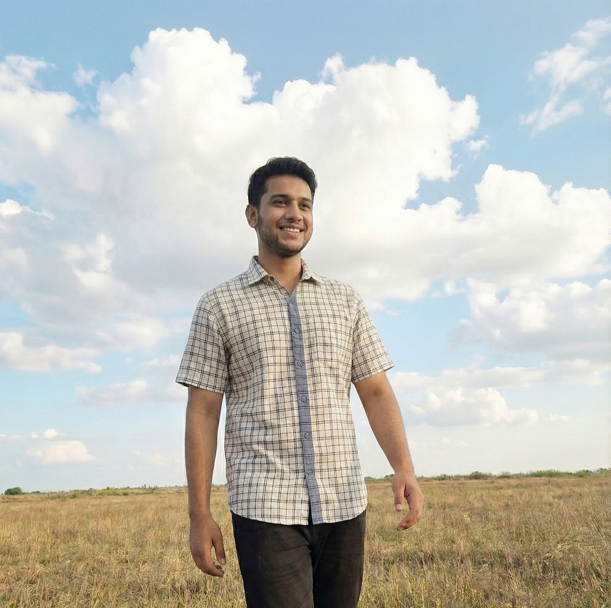 Handspun khadi cotton shirt designed with a naturally textured finish, offering comfort and everyday ease.