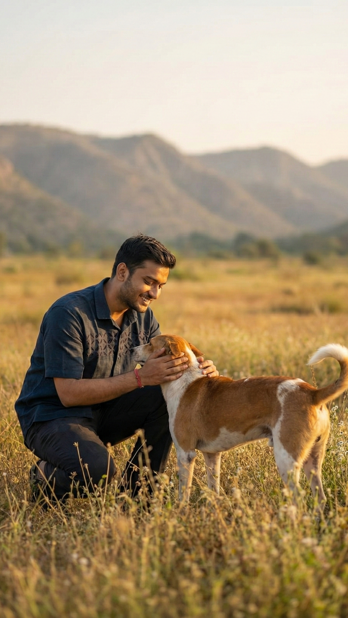 Men’s khadi cotton shirt featuring breathable handspun fabric and a relaxed silhouette.