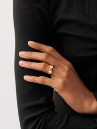 Halo Classic Ring — classic silver halo setting with crystal stone, side angle ethical jewelry Mitti Lifestyle