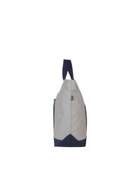 Grey Canvas Crossbody Tote Bag