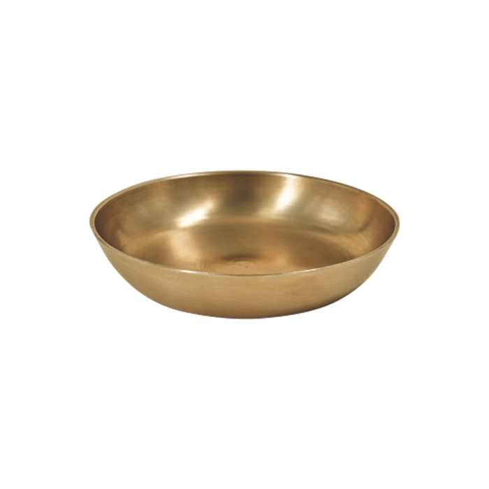 Deep bronze halva plate handcrafted kansa traditional toxin-free tableware sweets Mitti Lifestyle